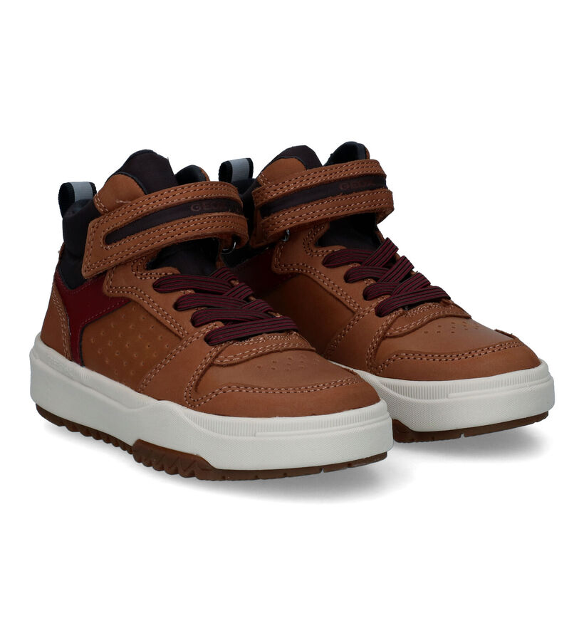 Geox Bunshee Cognac Hoge Schoenen voor jongens (313619) - geschikt voor steunzolen