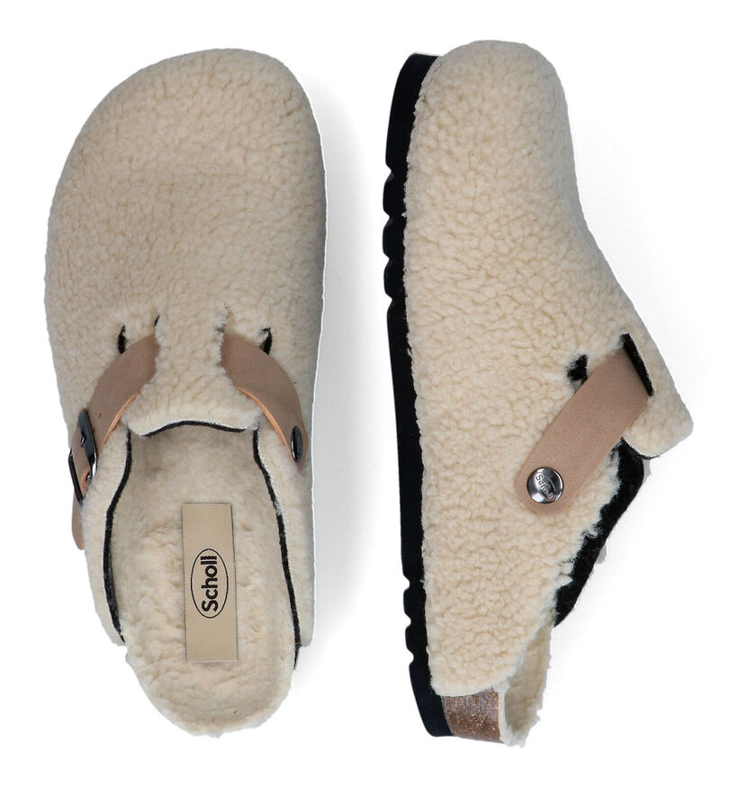 Scholl Whistler Pantoufles en Beige en simili cuir (317780)