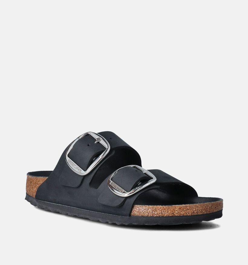 Birkenstock Arizona Big Buckle Zwarte Slippers voor dames (357606)