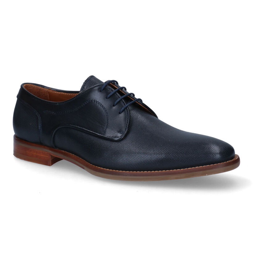 Via Borgo Blauwe Geklede Veterschoenen voor heren (310403)