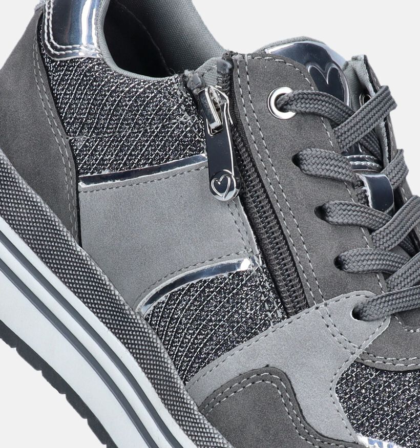 Marco Tozzi Grijze Platform sneakers voor dames (346759) - geschikt voor steunzolen