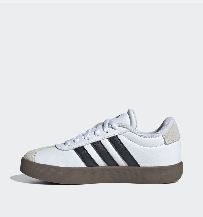 adidas VL Court 3.0 Witte/Zwarte Sneakers voor jongens, meisjes (357017) - geschikt voor steunzolen