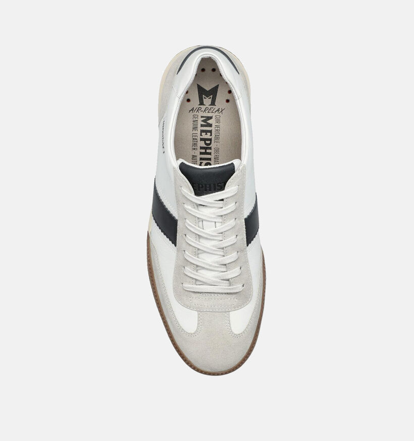 Mephisto Elyo Velsport Witte Veterschoenen voor heren (355161) - geschikt voor steunzolen
