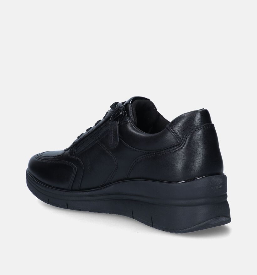 Tamaris Zwarte Sneakers met sleehak voor dames (344693) - geschikt voor steunzolen