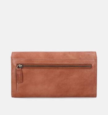 Label M Portemonnees Cognac/Rood