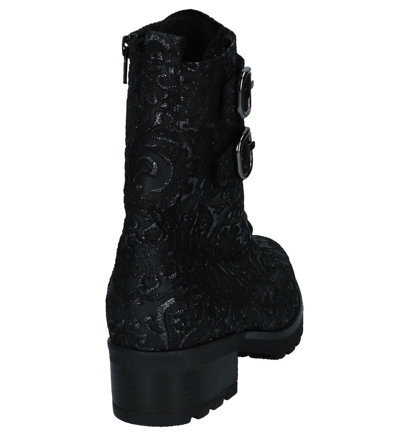 Zwarte Boots met Rits/Veter Gabor Comfort in leer (231183)