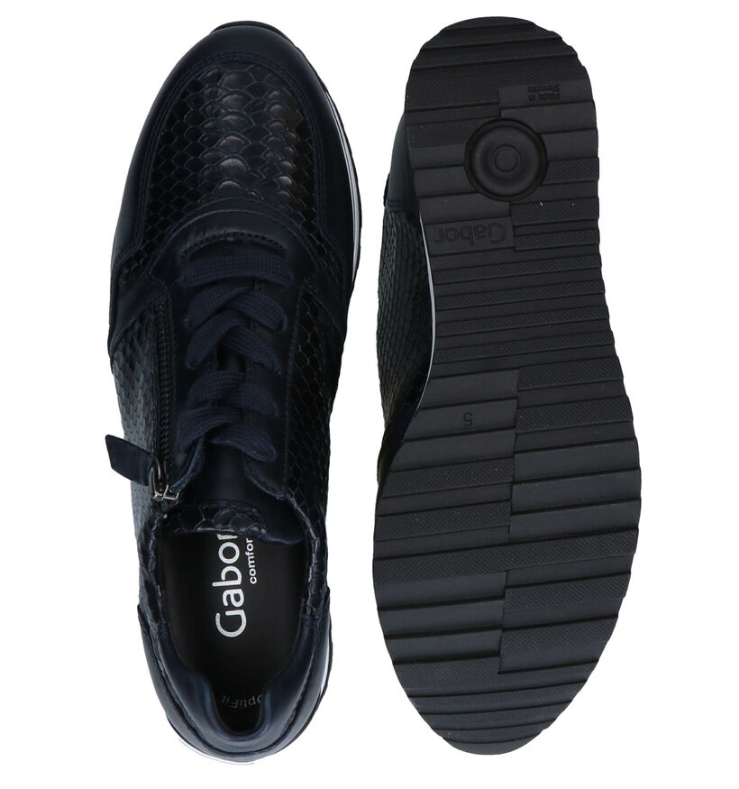 Gabor OptiFit Baskets en Bleu en cuir (282316)