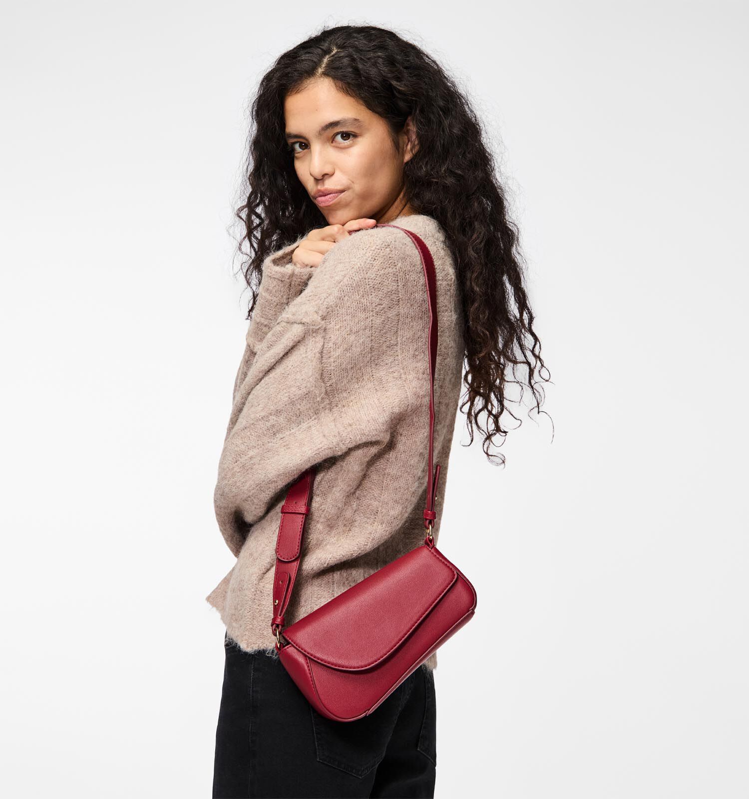 Pieces Pinna Rode Crossbody tas Dames Crossbody tassen Online op TORFS.BE