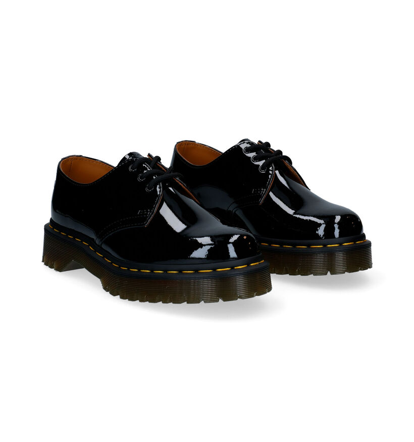 Dr. Martens Bex Zwarte Veterschoenen in lak (294432)