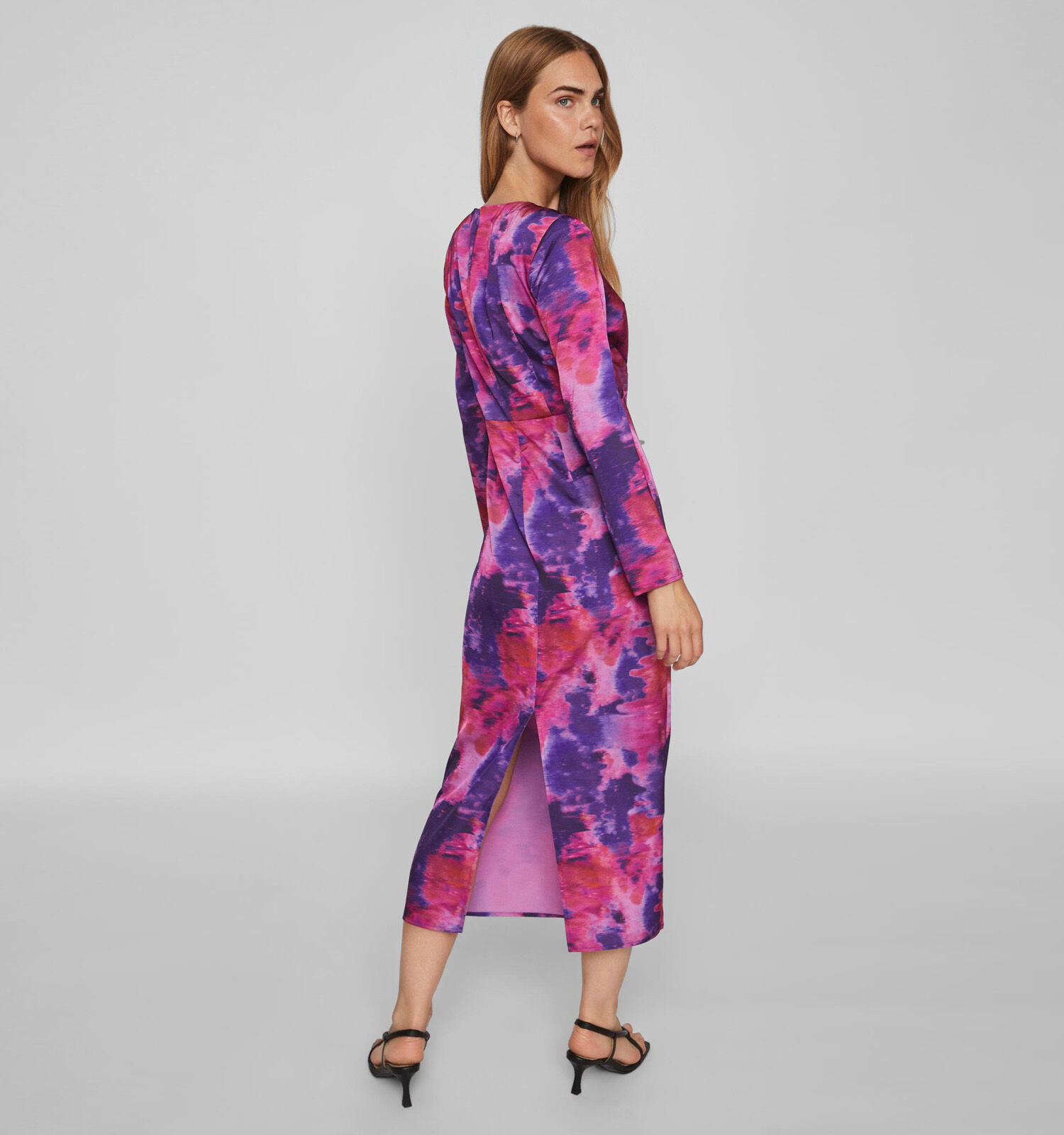 Midi jurk paars