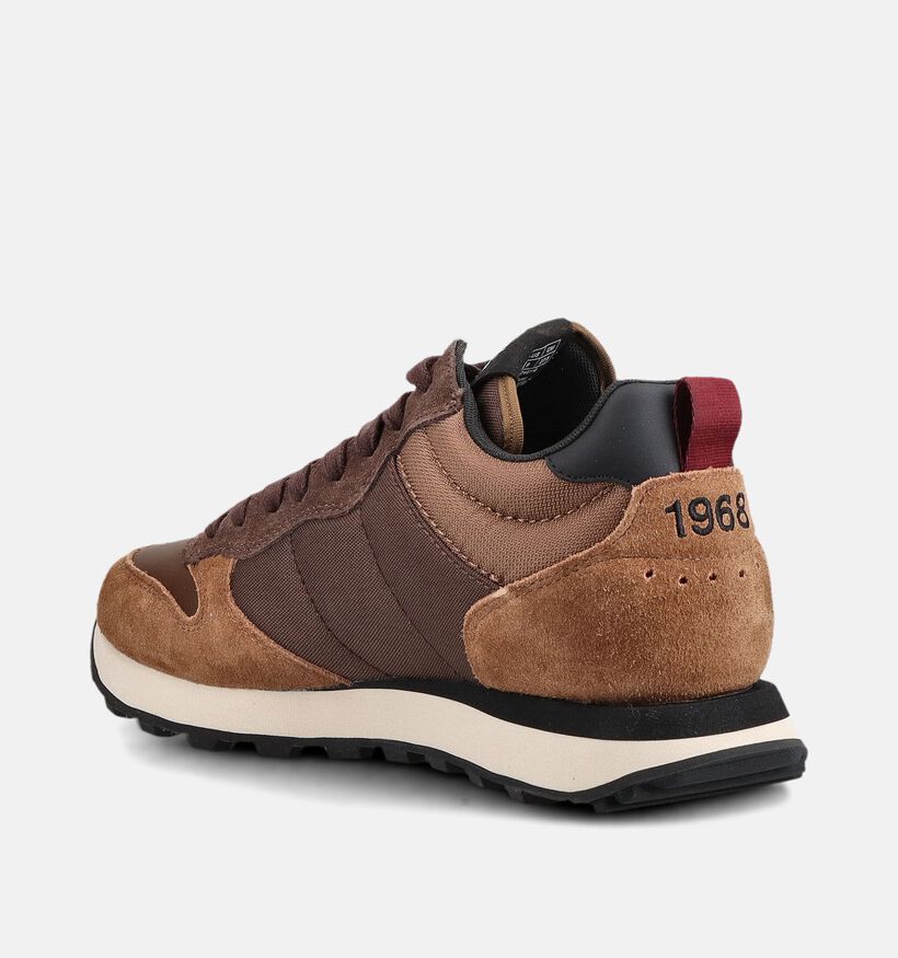 Sun68 Tom 2.0 Bruine Sneakers voor heren (379402) - geschikt voor steunzolen