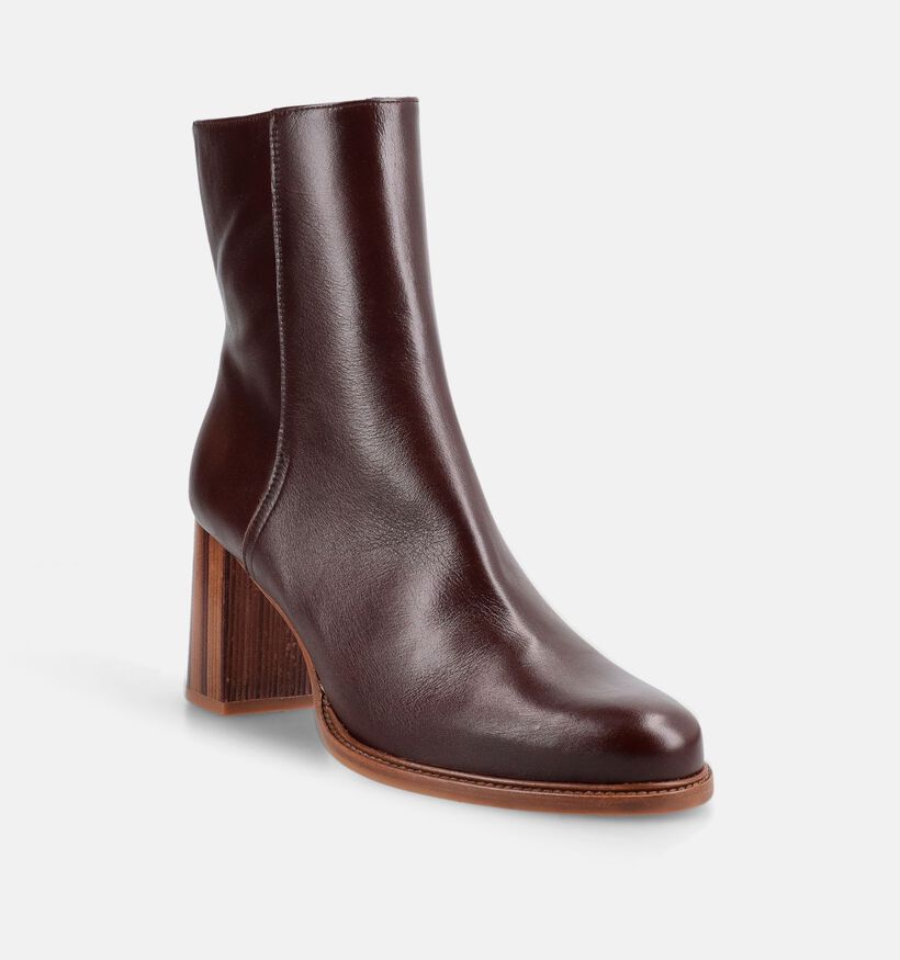 Zinda Bottines en Brun fonc&eacute; pour femmes (380886)