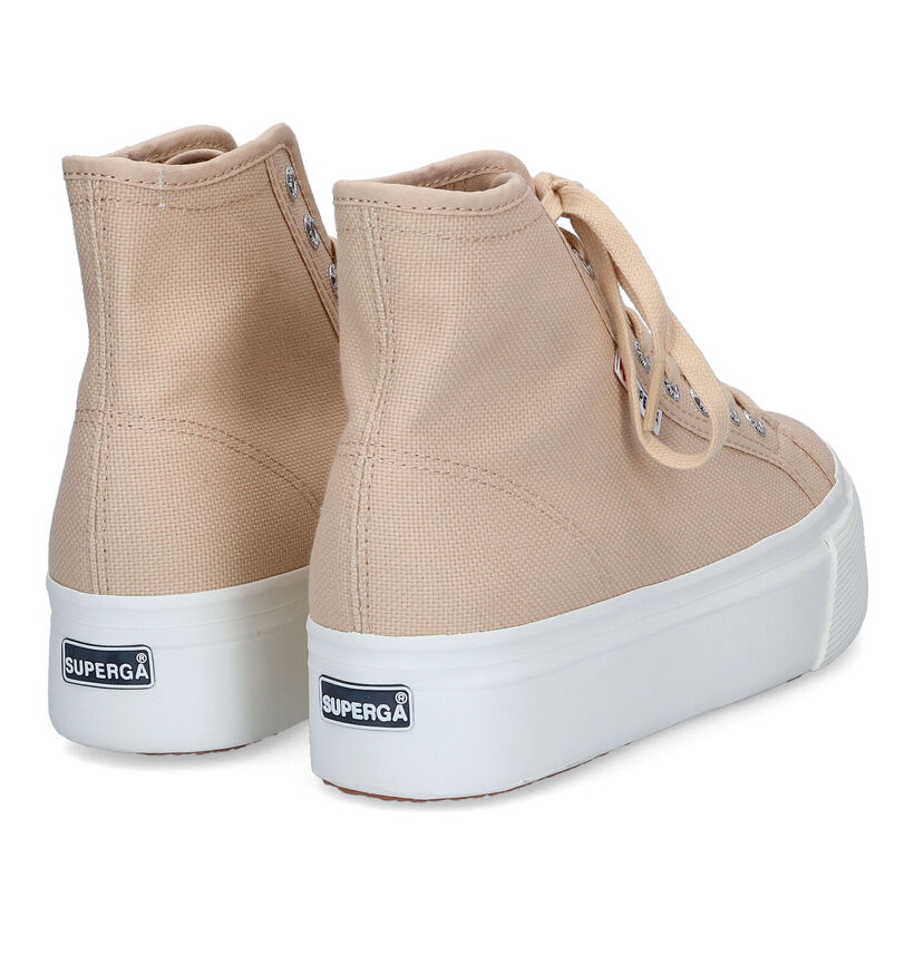 Superga Hi Top Baskets en Beige pour femmes (305727)