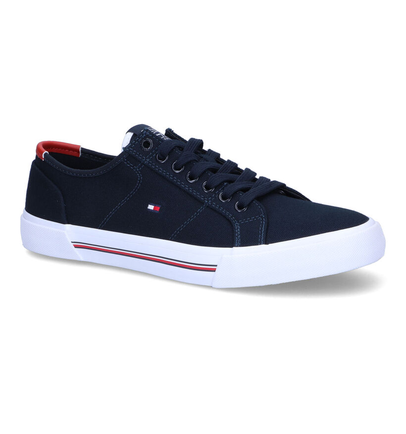 Tommy Hilfiger Core Corporate Blauwe Sneakers voor heren (304037) - geschikt voor steunzolen