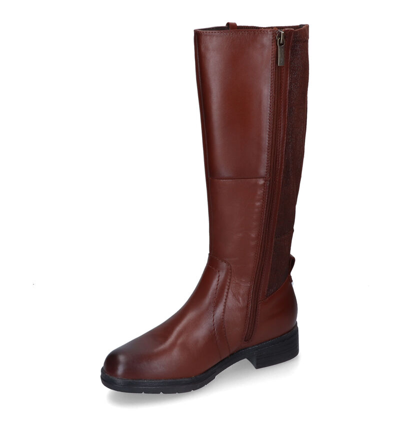 Tamaris Comfort Bottes hautes en Cognac en cuir (317984)