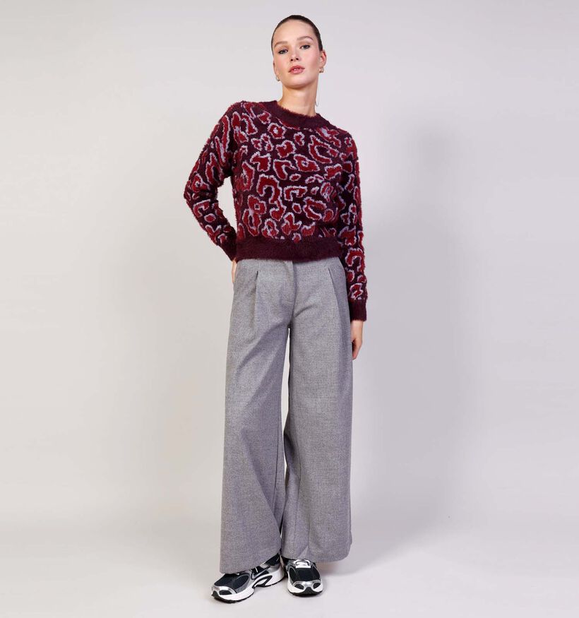 Vero Moda Jungle Pull en Bordeaux pour femmes (361228)