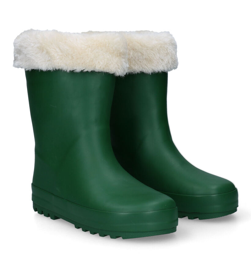 Xplor Rainboot Collar Fur Bottes de pluie en Noir pour garçons, filles (326387) - pour semelles orthopédiques