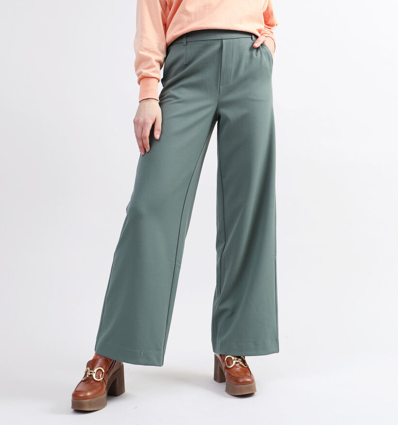 Vila Varone HW Wide Pantalon en Vert pour femmes (335460)