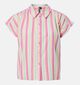 Pieces Batithana Gestreept Hemd Roze/Geel voor dames (369202)