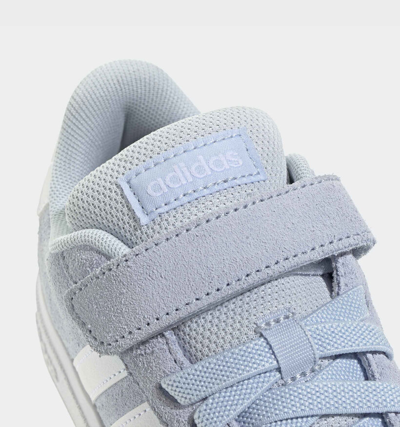 adidas Grand Court Lichtblauwe Sneakers voor meisjes (366766)
