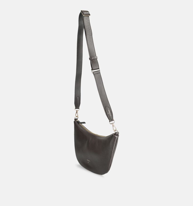Crinkles Donkerbruine Crossbodytas voor dames (381716)