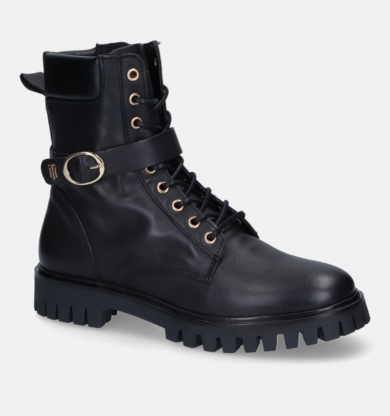 Tommy jeans studs lace up boot top