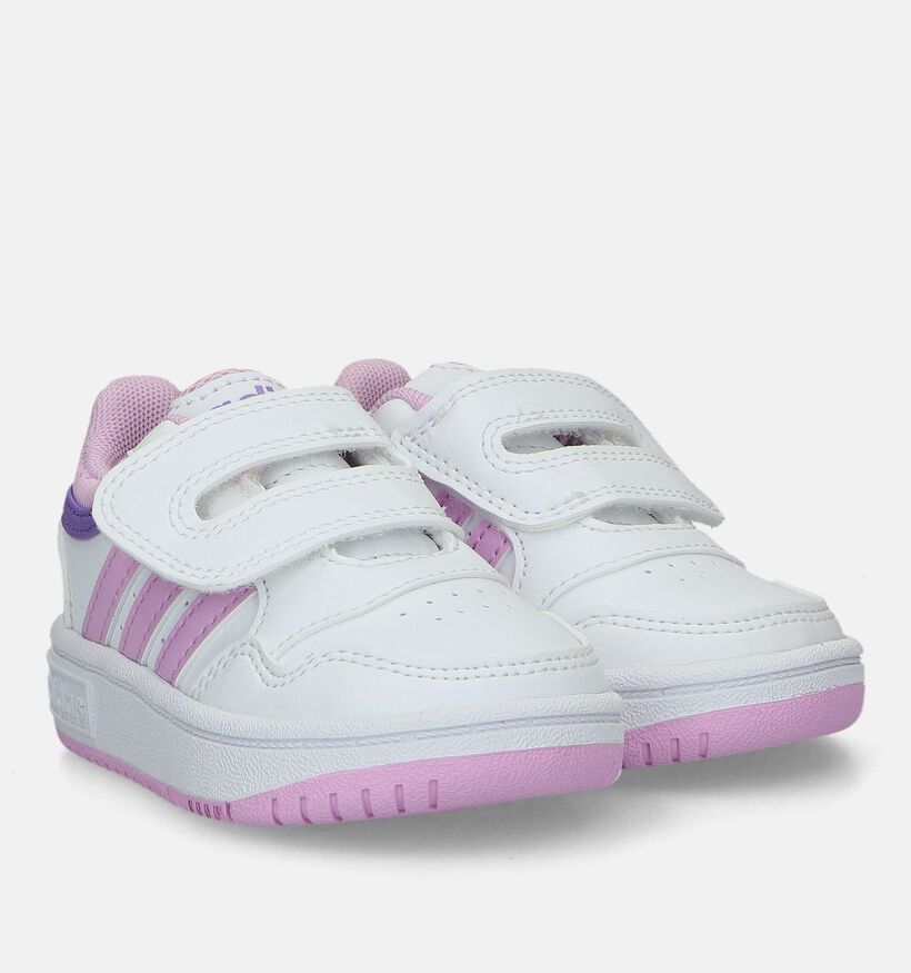 adidas Hoops 3.0 Witte Babysneakers voor meisjes (301117) - geschikt voor steunzolen