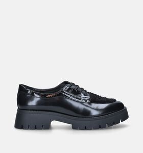 Regarde Le Ciel Laticia-01 Zwarte Chunky veterschoenen voor dames (347263)