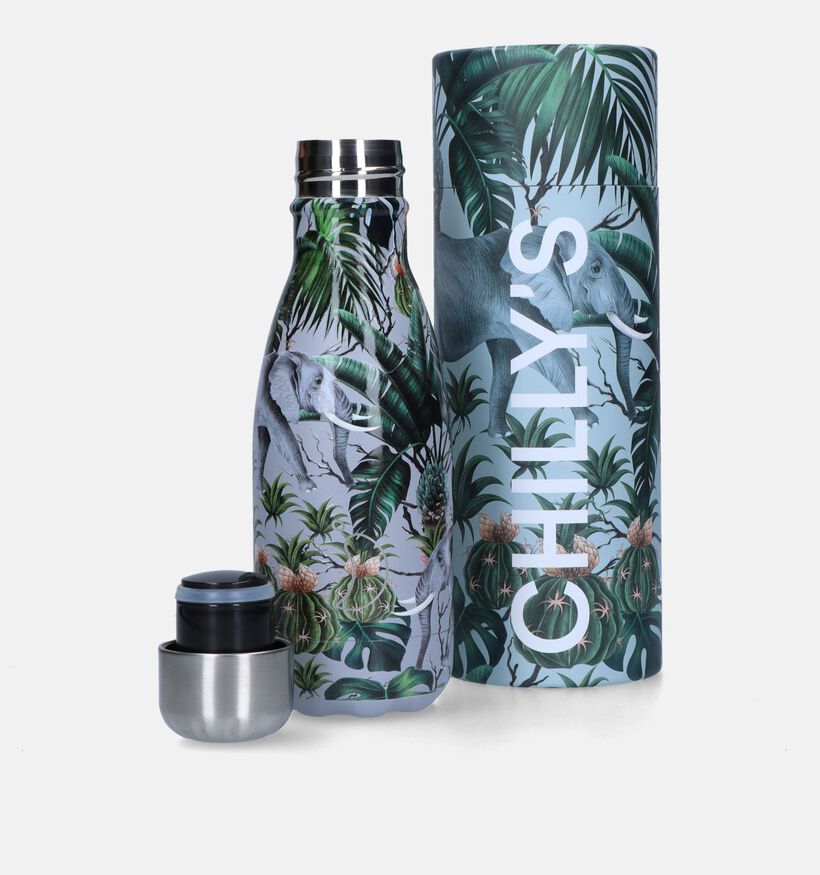 Chilly’s x Tropical Elephant 3D Groene Drinkfles 260ml voor dames, heren, jongens, meisjes (335135)