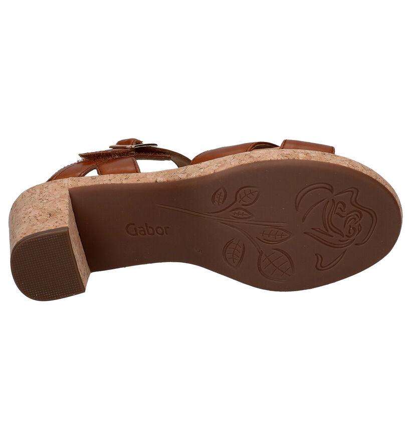 Gabor Sandales en Cognac en cuir (274038)