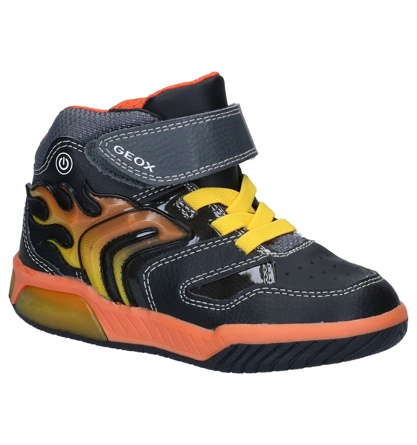 Geox Inek Zwarte Hoge Sneakers in kunstleer (288720)