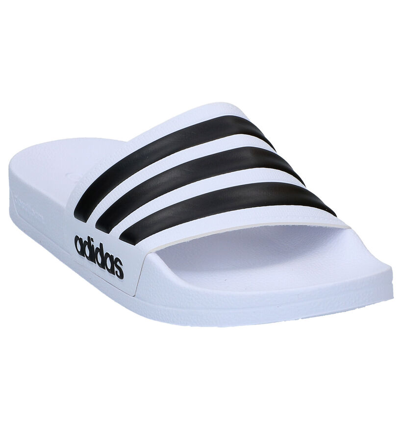 adidas Adilette Witte Badslippers in kunststof (290835)