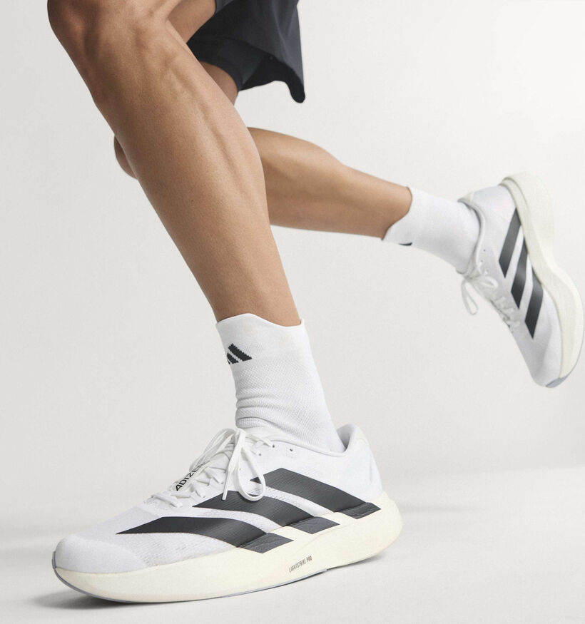 adidas Adizero Evo Baskets basses en Blanc pour hommes (375281)