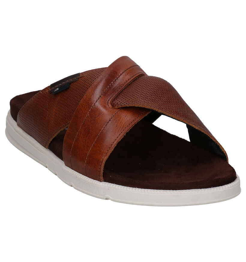 Bullboxer Cognac Slippers in kunstleer (286588)