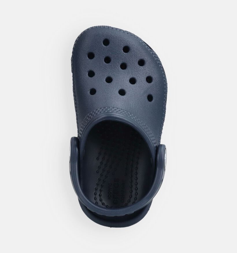 Crocs Classic Clog Nu-pieds en Bleu fonc&eacute; pour filles, gar&ccedil;ons (371018)