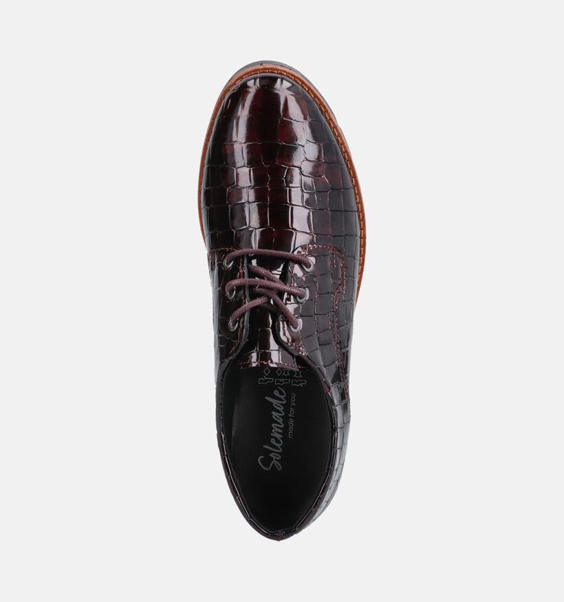 Solemade Zoe Bordeaux Veterschoenen voor dames (380021) - geschikt voor steunzolen