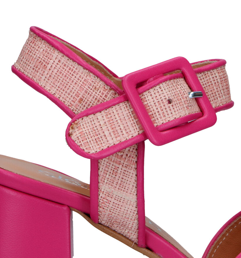 Signatur Roze Sandalen met blokhak voor dames (324219)