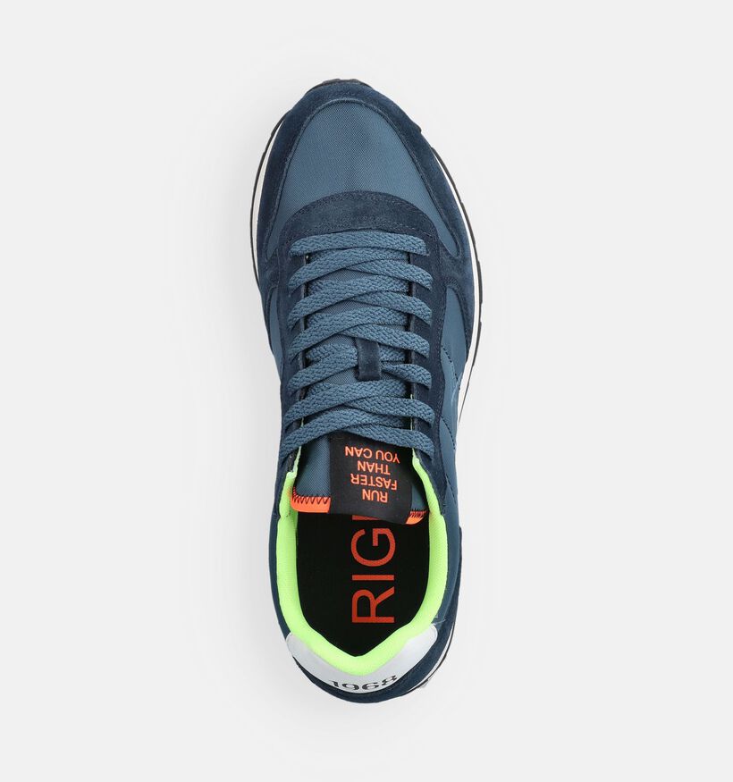 Sun68 Tom Fluo Donkerblauwe Sneakers voor heren (368803) - geschikt voor steunzolen