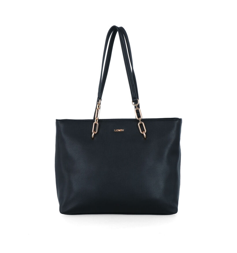 L.Credi Kate Zwarte Shopper Tas met Rits voor dames (327554)