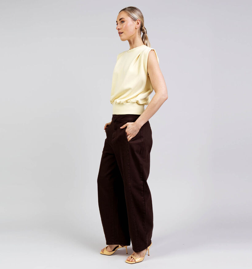Minus Marta Sweat Sweatshirt en Jaune pour femmes (374238)