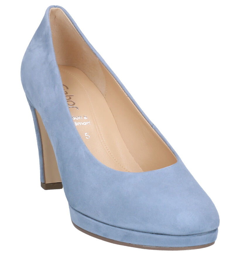 Gabor Soft & Smart Blauwe Pumps in daim (271658)