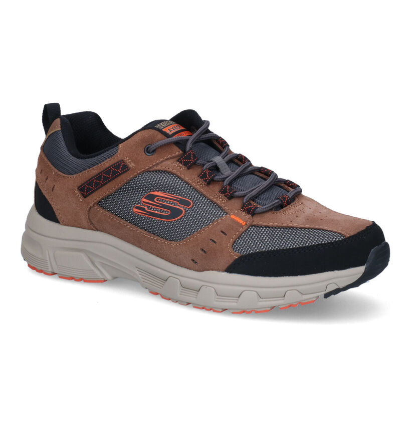 Skechers Oak Canyon Bruine Wandelschoenen in stof (306014)