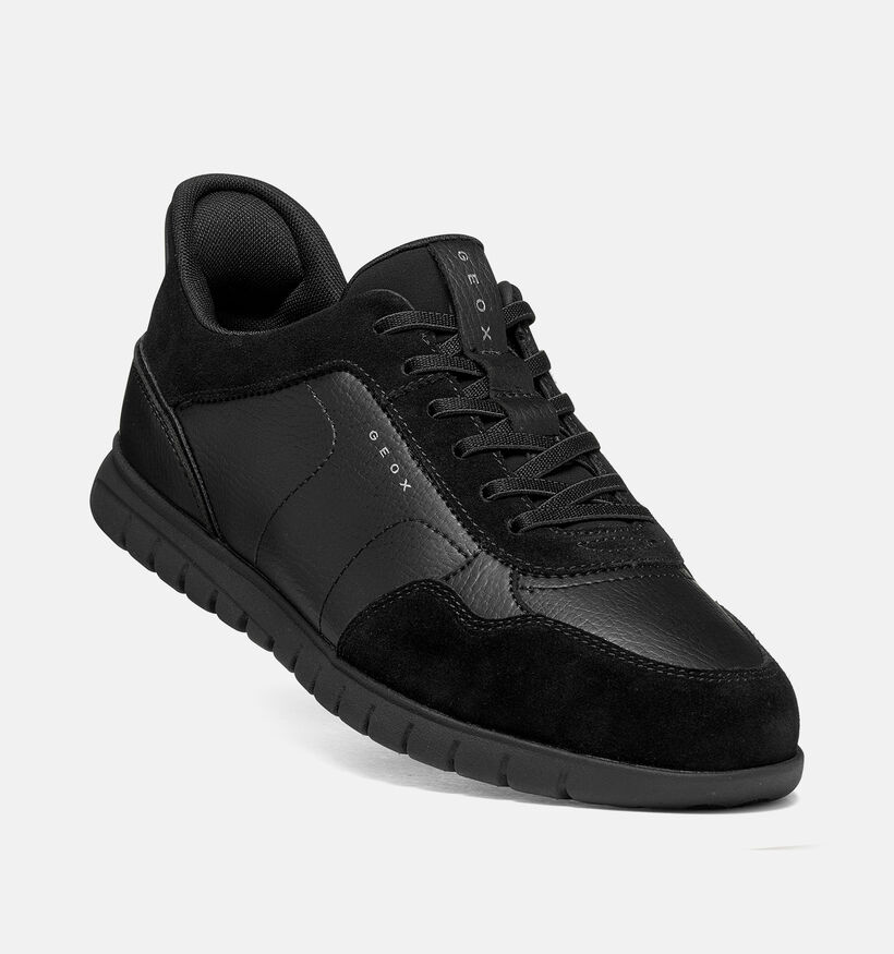 Geox Flextridezero Plus Zwarte Schoenen met Elastiek voor heren (376363) - geschikt voor steunzolen