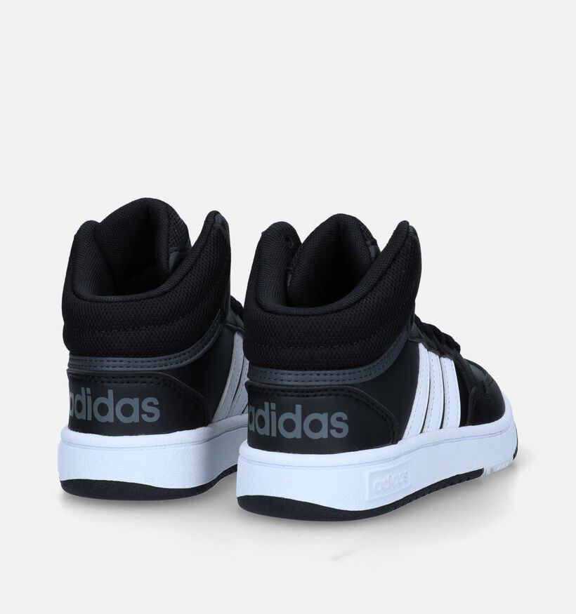 adidas Hoops Mid 3.0 K Zwarte Sneakers voor jongens, meisjes (332099)