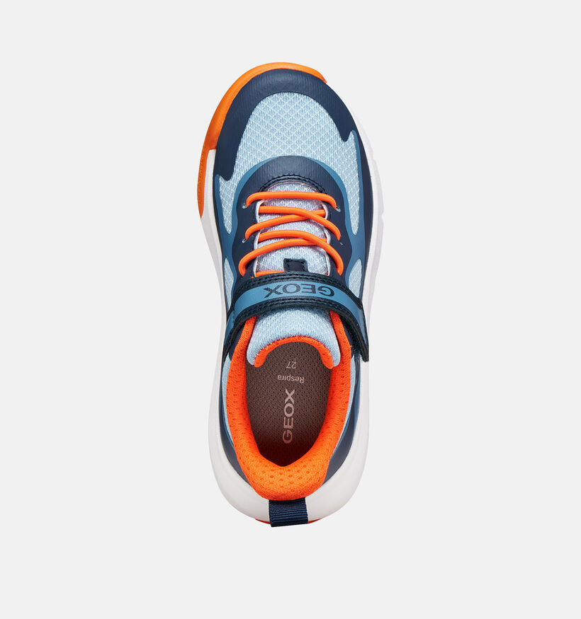 Geox Baskets basses en Bleu fonc&eacute; pour gar&ccedil;ons (368429) - pour semelles orthop&eacute;diques