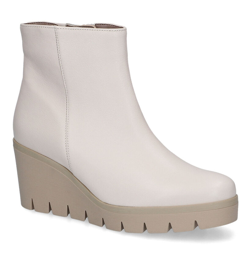 Gabor Best Fitting Ecru Enkellaarzen voor dames (315287) - geschikt voor steunzolen