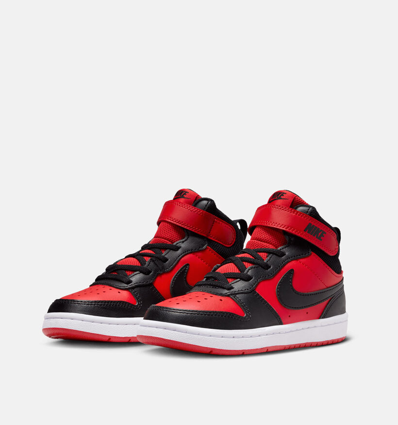 Nike Court Borough MID 2 PS Baskets en Rouge pour filles, garçons (347943)