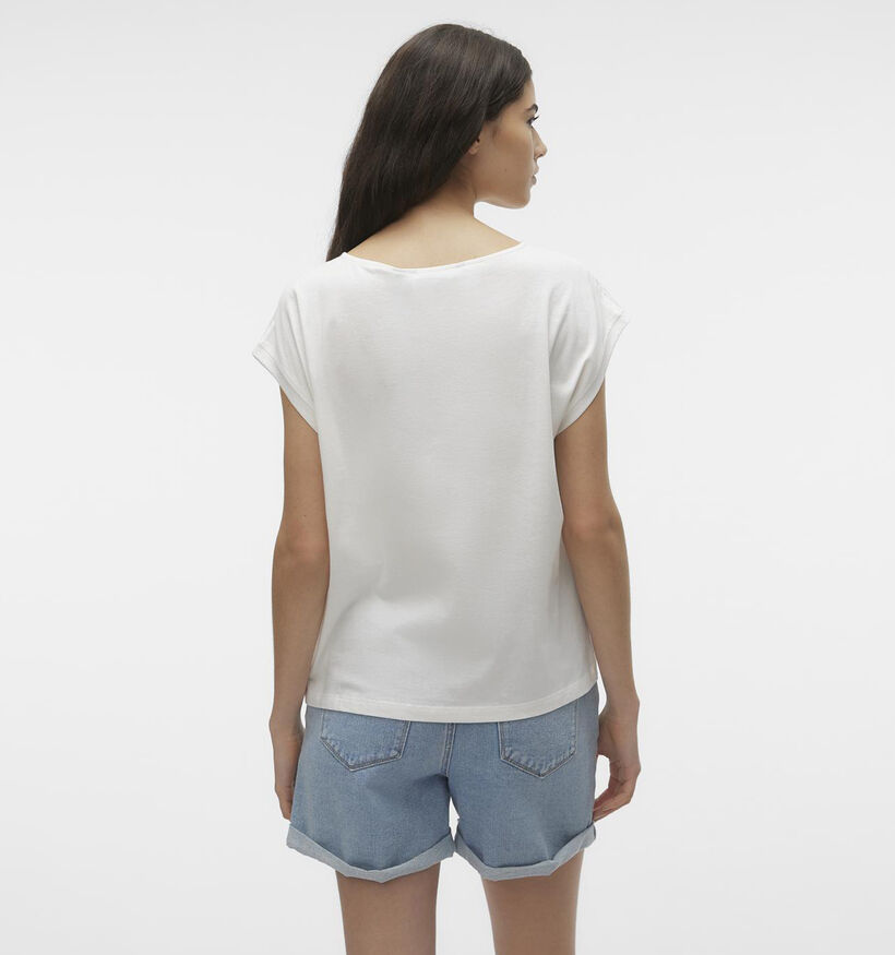 Vero Moda Kaya T-shirt en Blanc pour femmes (341829)