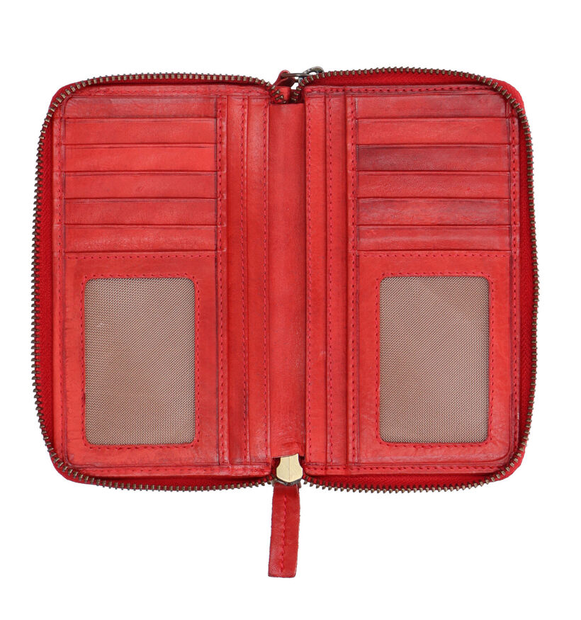 Label M Porte-monnaie zippé en Cognac pour femmes (358853)