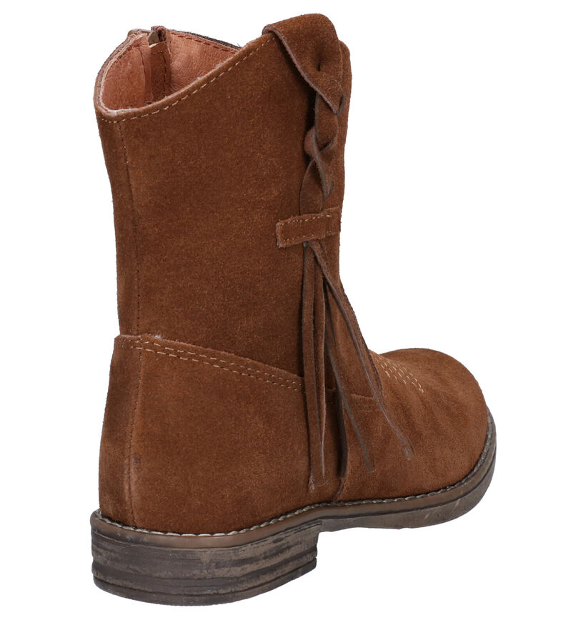 Milo & Mila Santiags en Cognac pour filles (281751)